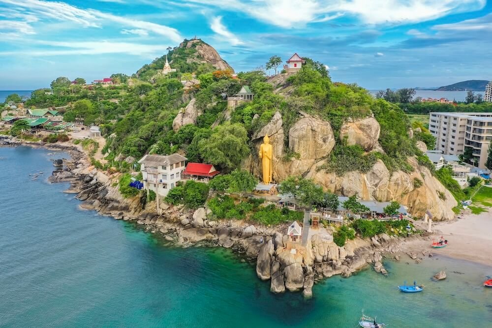 View of Wat Khao Takiab Hill Monkey Mountain in Hua Hin - Things to Do in Hua Hin